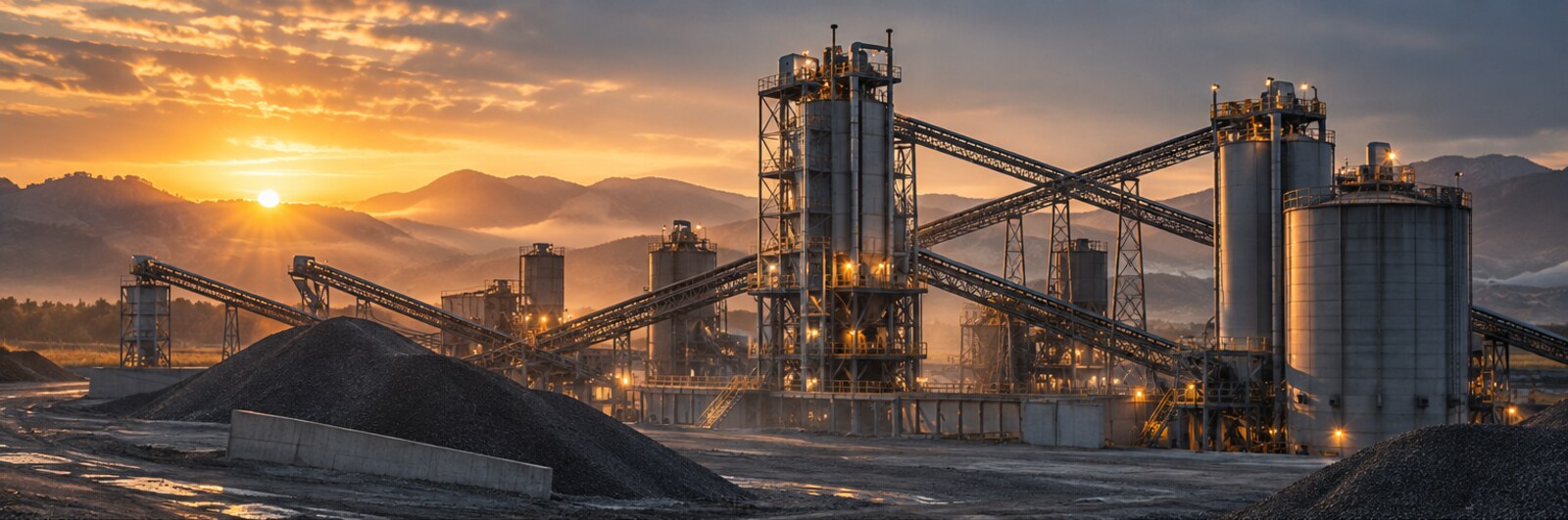 Representative industrial aggregate handling facility